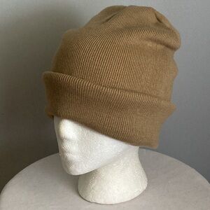 Women’s Beige Beanie Acrylic Hat New Without Tags
